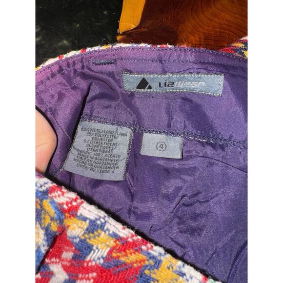 Women’s Vintage Liz Wear Plaid Skirt Size 4 %60 Wool - Picture 6 of 7